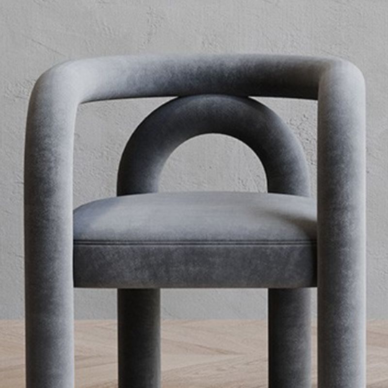 Contemporary Style Dining Chairs Velvet Open Back Arm Chair for Home Clearhalo 'Dining Chairs' 'Dining Tables & Seating' 'dining_chair' 'furn' 'furn_dining_chair' 'Furniture' 'Kitchen & Dining Furniture' 1200x1200_64d2e1f7-6cc2-407f-8562-7e444367b1d9