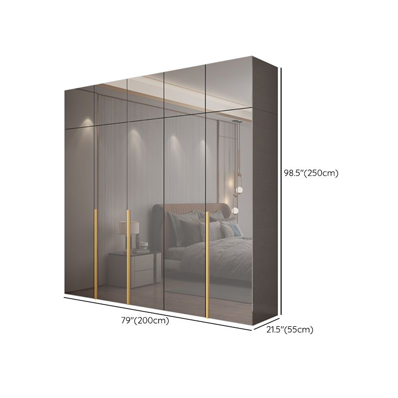 Engineered Wood Wardrobe Closet with Shelves Modern Wardrobe Cabinet for Home Clearhalo 'Armoires & Wardrobes' 'armoires_wardrobes' 'Bedroom Furniture' 'furn' 'furn_armoires_wardrobes' 'Furniture' 1200x1200_64d4942c-44fe-4ff0-b1c8-2a62f4754c34