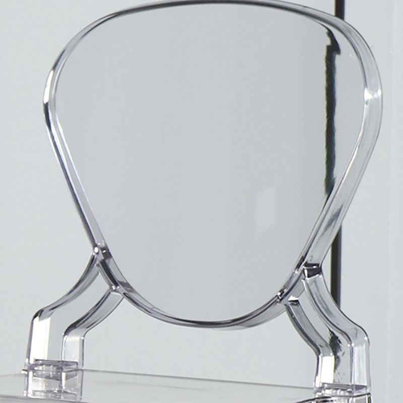 Footrest Furniture Modern Style Plastic Low Back Counter Stool with 4 Legs