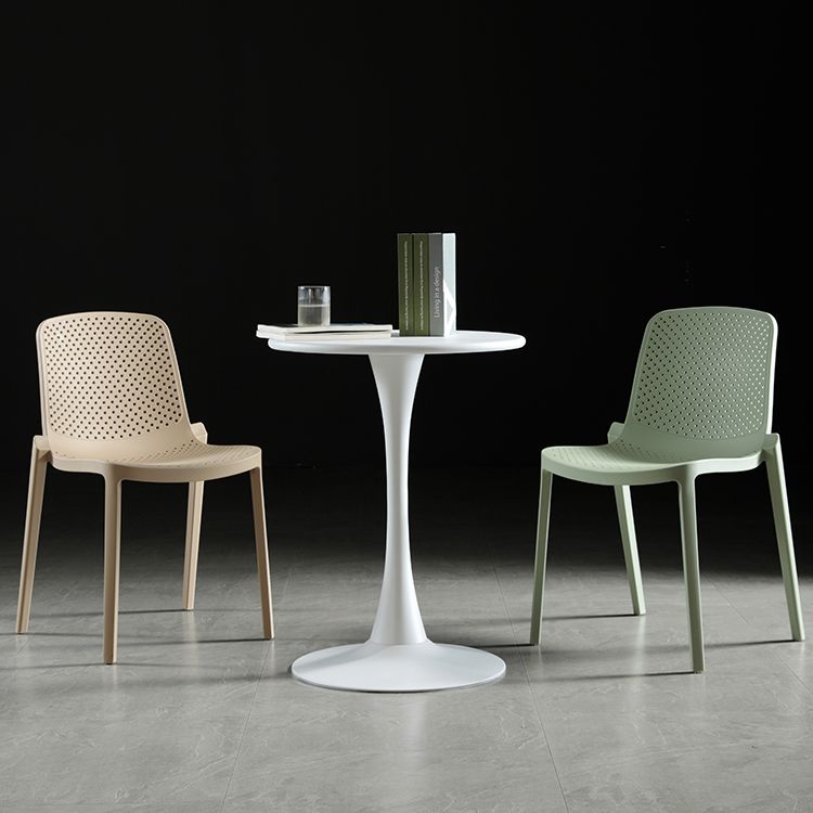 Home Contemporary Side Chair Solid Back Plastic Stackable Dining Room Chair Clearhalo ' kitchen&dining_furn' 'Dining Chairs' 'Dining Tables & Seating' 'dining_chair' 'furn' 'furn_dining_chair' 'Furniture' 'furniture_dining_chair' 'Kitchen & Dining Furniture' 'kitchen' 1200x1200_64d60a83-7d65-4e83-a5a2-dcceed781f5a