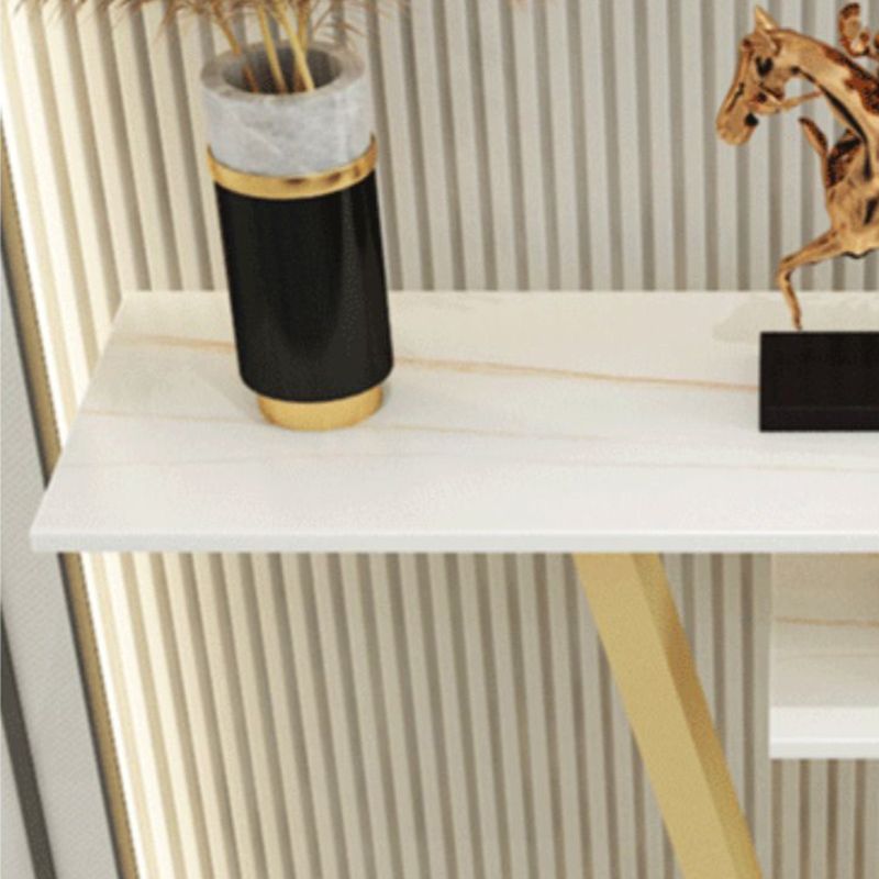 Tavolo da divano resistente alle macchie di piedistallo rettangolo glam