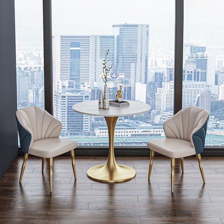 Scandinavian Kitchen Dining Room Set with Sintered Stone Top and Metal Base Dining Set Clearhalo 'Dining Room Sets' 'Dining Tables & Seating' 'dining_room_set' 'furn' 'furn_dining_room_set' 'Furniture' 'furniture_dining_room_set' 'Kitchen & Dining Furniture' 'kitchen&dining_furn' 'kitchen' 1200x1200_64d67b6c-cc87-4480-b10b-7020636254b8