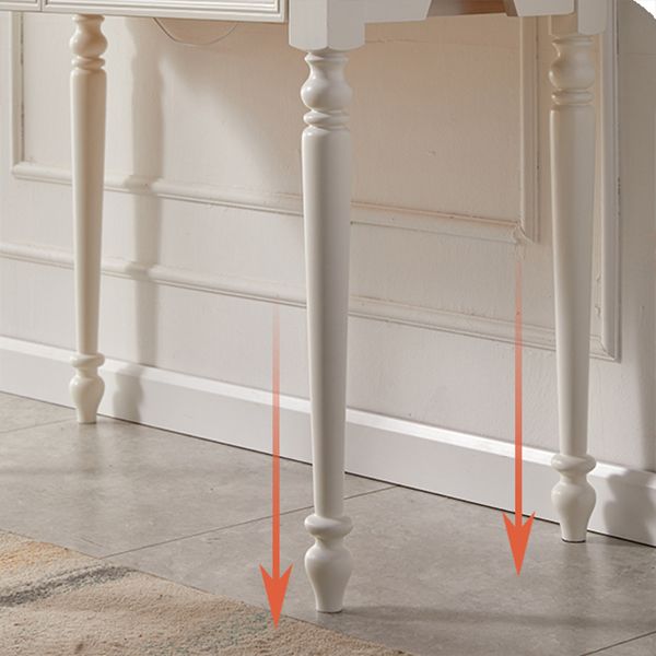 Ensemble de vanité blanc brillant avec tiroir commode moderne de pin à 2 dessins pour chambre à coucher