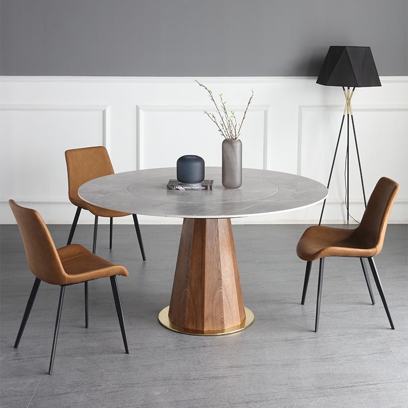 Contemporary Style Leather Dining Chairs Solid Back Chairs with 4 Black Legs (Set of 2) Clearhalo ' kitchen&dining_furn' 'Dining Chairs' 'Dining Tables & Seating' 'dining_chair' 'furn' 'furn_dining_chair' 'Furniture' 'furniture_dining_chair' 'Kitchen & Dining Furniture' 'kitchen' 1200x1200_64d74b6a-eaf8-4869-942b-345122a036d2