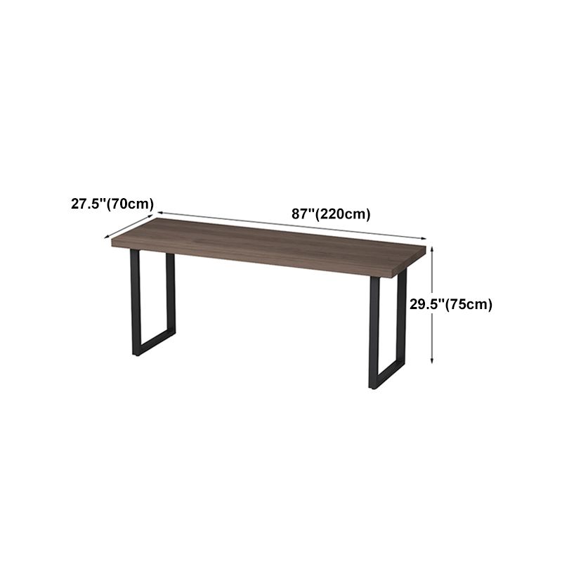 Industrial Style Office Desk Rectangle Wooden Sled Writing Desk for Home Clearhalo 'furn' 'furn_office_desk' 'Furniture' 'furniture_office_desk' 'Office Desks' 'Office Furniture' 'office_desk' 1200x1200_64d7b5c1-9223-4efe-a631-97e22d0b1ec8