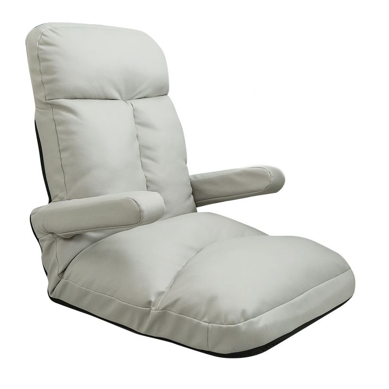 Faux Leather/Linen Chair 20.8 "L x 21.6"W x 25.9"H Convertible Chair Clearhalo 'Accent Chairs' 'accent_chairs' 'Chairs & Seating' 'furn' 'furn_accent_chairs' 'Furniture' 'furniture_accent_chairs' 'Living Room Furniture' 1200x1200_64dc14b5-50a7-4a05-8fdb-6fae8ef10de4