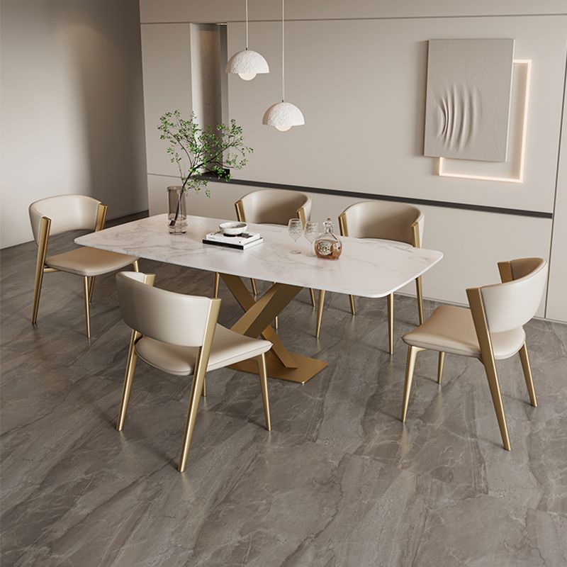 Modern Dining Room Upholstered Chair Faux Leather Home Dining Chair