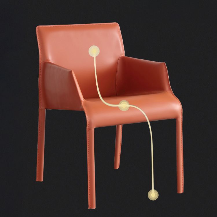 Faux Leather Modern Dining Room Chair Matte Finish Solid Back Dining Arm Chair Clearhalo ' kitchen&dining_furn' 'Dining Chairs' 'Dining Tables & Seating' 'dining_chair' 'furn' 'furn_dining_chair' 'Furniture' 'furniture_dining_chair' 'Kitchen & Dining Furniture' 'kitchen' 1200x1200_64dd21b7-350f-436e-81b2-001f230e80da