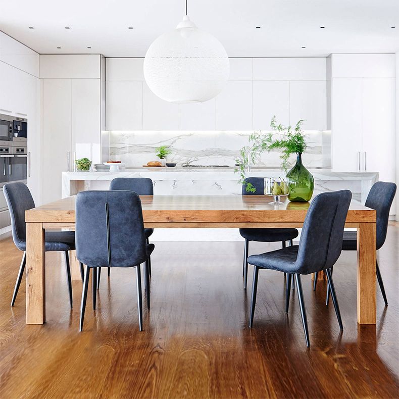 Modern Solid Wood Khaki Dining Table Rectangle Kitchen Dining Table with 4 Legs Base Clearhalo ' dining_table' 'Dining Tables & Seating' 'Dining Tables' 'furn' 'furn_dining_table' 'Furniture' 'furniture_dining_table' 'Kitchen & Dining Furniture' 'kitchen&dining_furn' 'kitchen' 'kitchen_dining_table' 1200x1200_64e2208b-0b7f-449e-bef2-b1c0d08f6c37