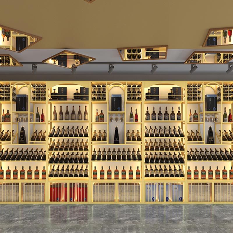 Glam Metal Wine Bottle Rack Floor Bottle Holder for Living Room Clearhalo 'furn' 'furn_wine_racks' 'Furniture' 'Kitchen & Dining Furniture' 'Wine Racks' 'wine_racks' 1200x1200_64e26283-e7f2-485b-b596-dda74c06de11