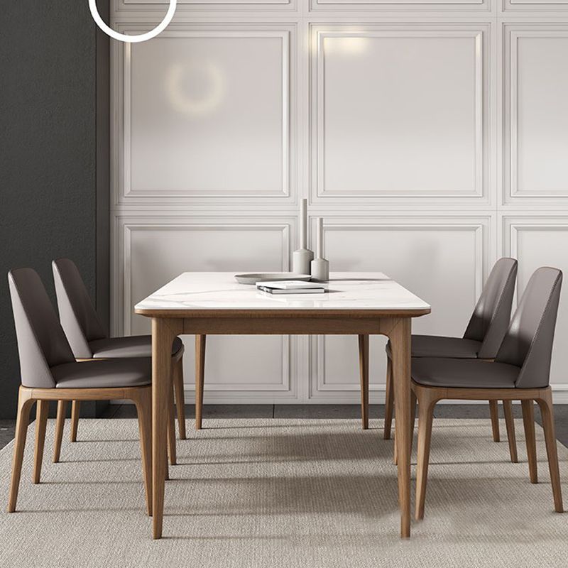 Moderner Stil Sintered Stone Ess -Set Holz 03.03.5/7 Stücke Essset für Essbereiche