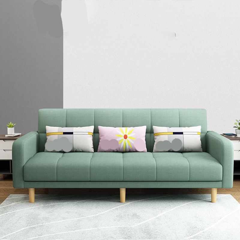 Modern Style Wooden Base Scientific Cloth Cushion with Pillow Rectangular Sofa Clearhalo 'furn' 'furn_sofas' 'Furniture' 'furniture_sofas' 'kitchen' 'kitchen_sofas' 'Living Room Furniture' 'Sofa' 'sofas' 1200x1200_64e29bbc-cfbe-48e3-ae6c-be1647622998