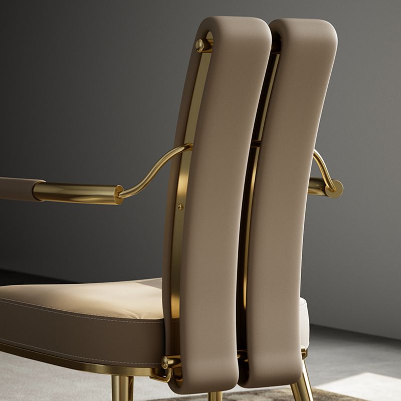 Modern Style Arm Chair Open Back Metal Dining Accent Chair for Home Clearhalo 'Dining Chairs' 'Dining Tables & Seating' 'dining_chair' 'furn' 'furn_dining_chair' 'Furniture' 'Kitchen & Dining Furniture' 1200x1200_64e2a2ae-d761-4a84-8f6c-b0b3f08ce8a2