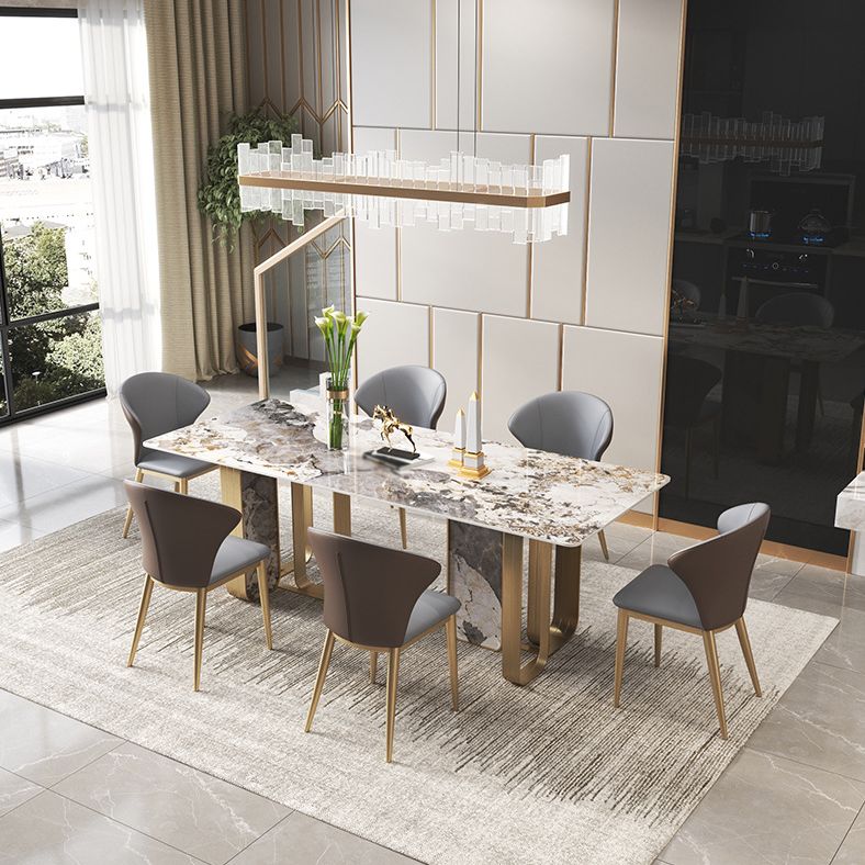 Luxury Sintered Stone Dining Set Rectangle 1/3/4/5/6/7/9 Pieces Dining Table with Chairs Clearhalo 'Dining Room Sets' 'Dining Tables & Seating' 'dining_room_set' 'furn' 'furn_dining_room_set' 'Furniture' 'furniture_dining_room_set' 'Kitchen & Dining Furniture' 1200x1200_64e3371e-ab20-4dbf-8312-8e1cb2f5b777