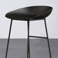 Modern Armless Backrest Counter Stool Iron Bar Stool with Acrylic Seat for Milk Tea Shop