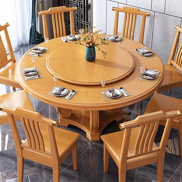 Solid Wood Dining Table Convertible Dining Table for Dining Room