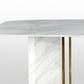 Glam Style Faux Marble Table Dining Rectangle Table with Metal Legs for Kitchen Clearhalo 'Dining Tables & Seating' 'Dining Tables' 'dining_table' 'furn' 'furn_dining_table' 'Furniture' 'Kitchen & Dining Furniture' 1200x1200_64e77743-2923-4ddc-84ee-ecd3ef1f1da3