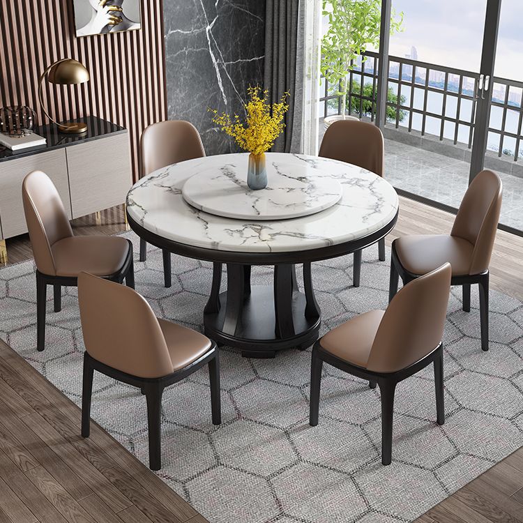Round Dining Site Table Simplicity Style Marble Furniture with Pedestal Base Clearhalo ' dining_table' 'Dining Tables & Seating' 'Dining Tables' 'furn' 'furn_dining_table' 'Furniture' 'furniture_dining_table' 'Kitchen & Dining Furniture' 'kitchen&dining_furn' 'kitchen' 'kitchen_dining_table' 1200x1200_64e792ee-54e7-4370-afd2-92aa600332c7