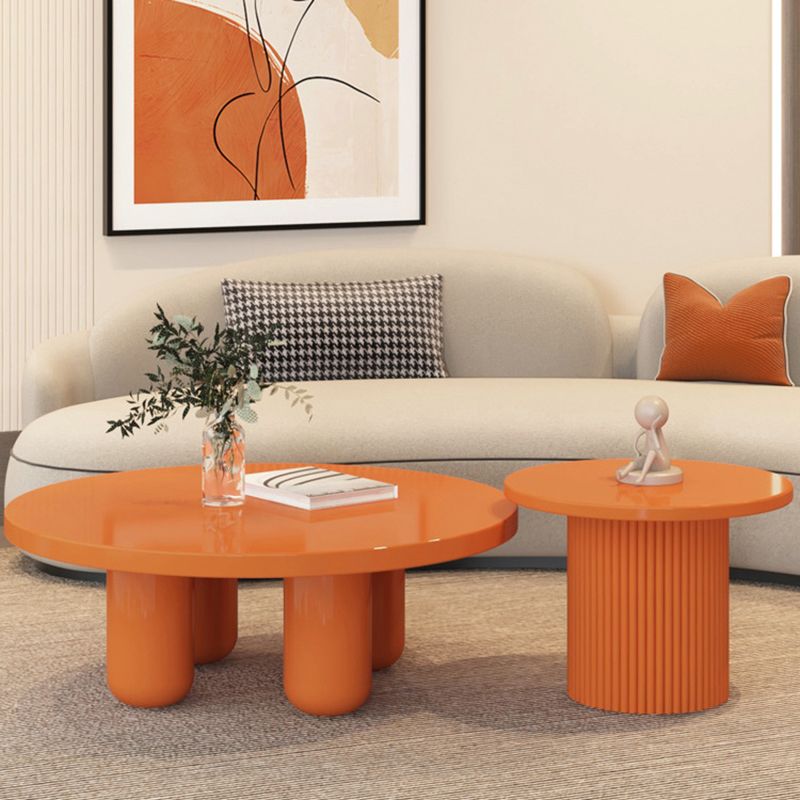 Contemporary Round Coffee Table Set Pedestal Wood Cocktail Table Clearhalo 'Coffee & Accent Tables' 'Coffee Tables' 'coffee_tables' 'furn' 'furn_coffee_tables' 'Furniture' 'Living Room Furniture' 1200x1200_64e87aa7-fd48-47ba-b5c3-61b04a75acc0