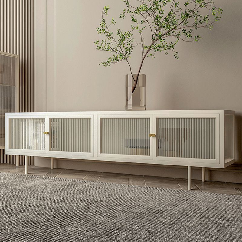 Home Metal TV Console Industrial Rectangle TV Cabinet with Glass Doors Clearhalo 'furn' 'furn_tv_stands_entertainment_centers' 'Furniture' 'Living Room Furniture' 'TV Stands & Entertainment Centers' 'TV Stands & Media Storage Furniture' 'tv_stands_entertainment_centers' 1200x1200_64e999df-86f6-4be7-94b3-e695b6850f8a