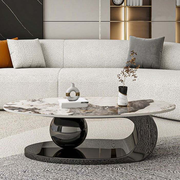 ストレージ付きの抽象石のコーヒーテーブル豪華な1シングルカクテルテーブル