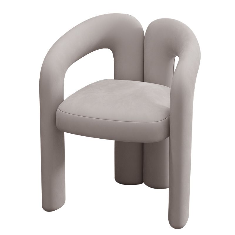 Matte Finish Open Dining Chair Designer Style Home Velvet Arm Chair Clearhalo 'Dining Chairs' 'Dining Tables & Seating' 'dining_chair' 'furn' 'furn_dining_chair' 'Furniture' 'Kitchen & Dining Furniture' 1200x1200_64ec366c-4839-46b8-bcf8-ce9078dbe260