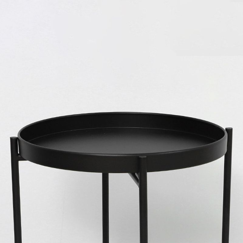 Tavolo da angolo 4 gambe tavolo laterale superiore del vassoio rotondo per soggiorno