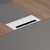 Bureau de bureau incurvé industriel Bureau d'écriture piédestal avec des jambes en métal