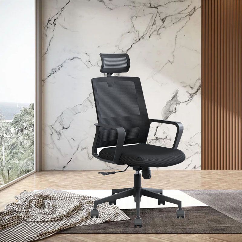 Modern Breathable Mesh Office Chair Nylon Fixed Arm Task Chair Clearhalo 'furn' 'furn_office_chair' 'Furniture' 'Office Chairs' 'Office Furniture' 'office_chair' 1200x1200_64efe75a-3b9c-4034-b7af-c68afbc6f9df