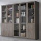 Contemporary Bookcase Closed Back Engineered Wood Vertical Shelf Bookcase
