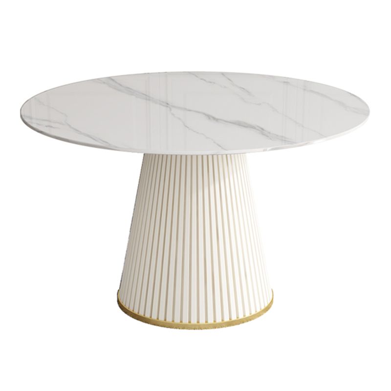 Contemporary Style Stone Table Round Pedestal Casual Dining Table for Home Clearhalo ' dining_table' 'Dining Tables & Seating' 'Dining Tables' 'furn' 'furn_dining_table' 'Furniture' 'furniture_dining_table' 'Kitchen & Dining Furniture' 'kitchen&dining_furn' 'kitchen' 'kitchen_dining_table' 1200x1200_64f1108b-c34a-4c59-8413-462d6858e043