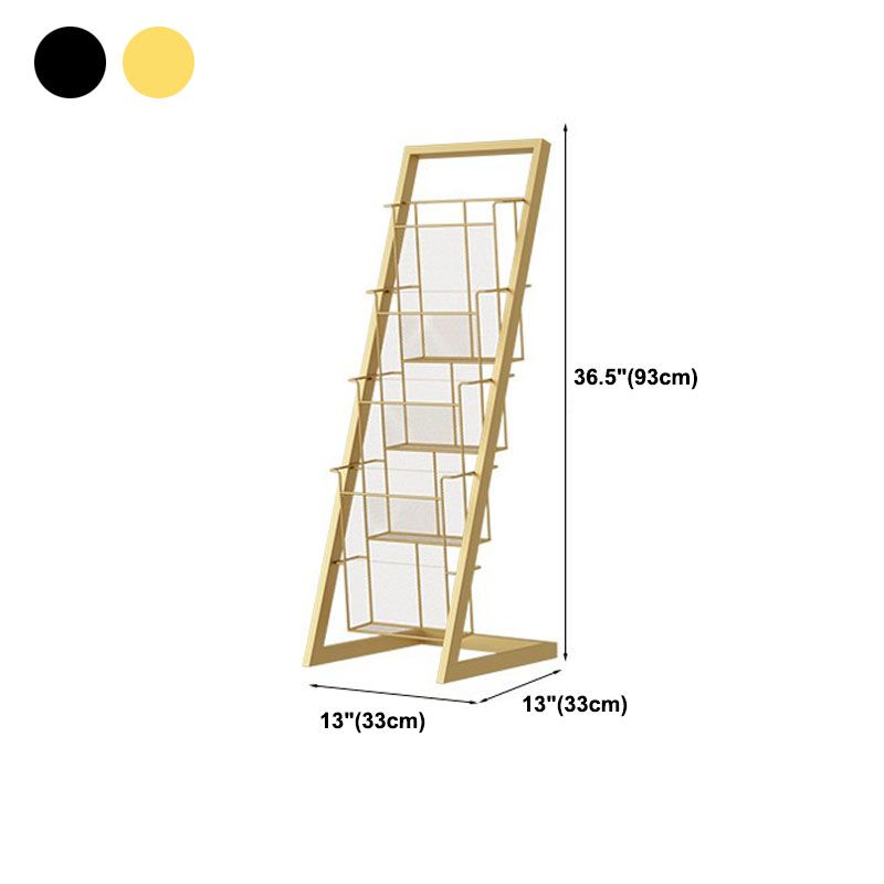 Industrial Iron Ladder Bookshelf Vertical Closed Back Bookshelf for Living Room Clearhalo 'Bookcases' 'furn' 'furn_bookcases' 'Furniture' 'furniture_bookcases' 'kitchen' 'kitchen_bookcases' 'Living Room Furniture' 'Office Furniture' 1200x1200_64f49062-b0a8-4666-b409-f715baf26b62