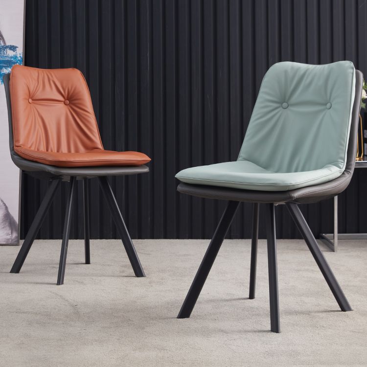 Contemporary Style Metal Dining Chair Dining Armless Side Chairs for Kitchen Clearhalo ' kitchen&dining_furn' 'Dining Chairs' 'Dining Tables & Seating' 'dining_chair' 'furn' 'furn_dining_chair' 'Furniture' 'furniture_dining_chair' 'Kitchen & Dining Furniture' 'kitchen' 1200x1200_64f4d9c8-e14f-46ae-9c4f-22999e2d0d09