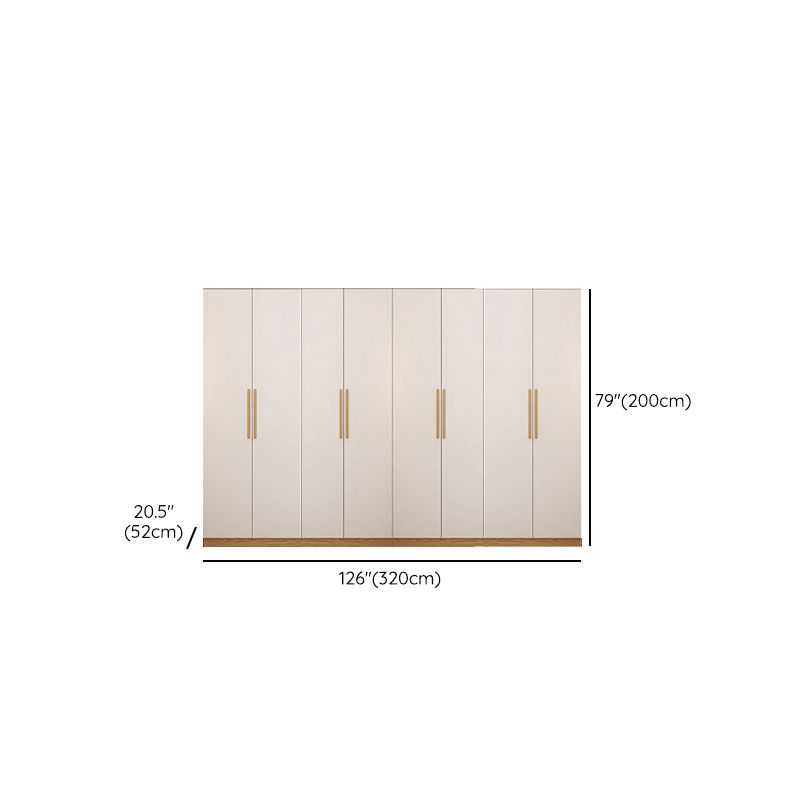 Contemporary Style Wardrobe Wooden Bedroom Closet with Hinged Door