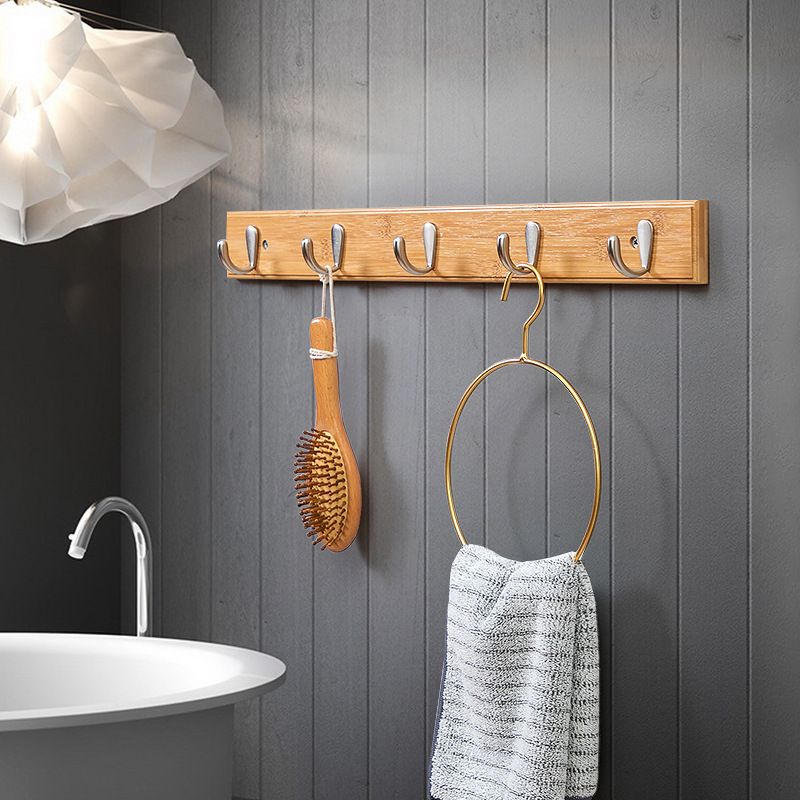 Modern Minimalist Coat Hanger Home Wall Hanging Wooden and Metal Coat Rack Clearhalo 'Entry & Mudroom Furniture' 'furn' 'furn_hall_tree_coat_racks' 'Furniture' 'Hall Trees & Coat Racks' 'hall_tree_coat_racks' 1200x1200_64f544c3-e370-444d-9ad4-d84c5184f9a7