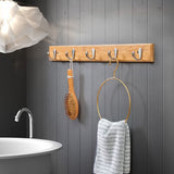Modern Minimalist Coat Hanger Home Wall Hanging Wooden and Metal Coat Rack Clearhalo 'Entry & Mudroom Furniture' 'furn' 'furn_hall_tree_coat_racks' 'Furniture' 'Hall Trees & Coat Racks' 'hall_tree_coat_racks' 1200x1200_64f544c3-e370-444d-9ad4-d84c5184f9a7