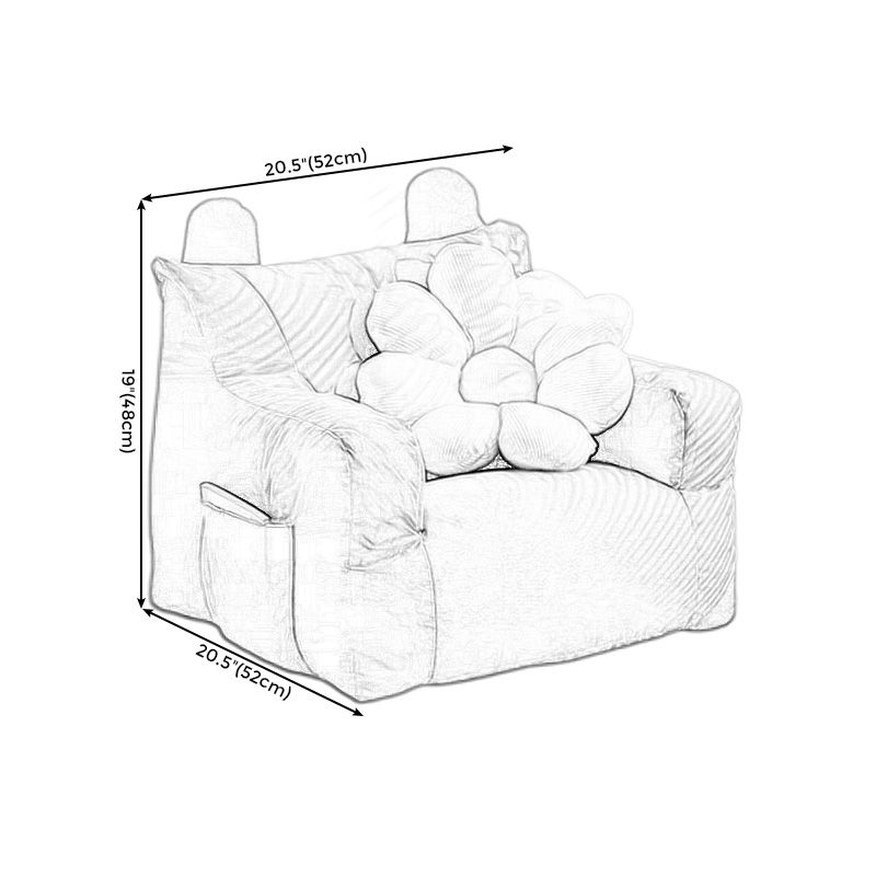 Chaise de bras carré de mélange de coton contemporain avec dos serré pour appartement