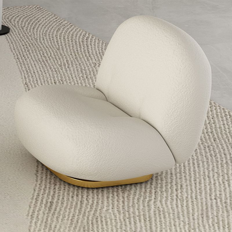 Divano di lana contemporaneo a bracciolo a braccia di divano posteriore in beige per soggiorno