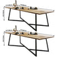 Industrial Solid Wood Khaki Dining Table Rectangle Shape Dining Table with Sled Base Clearhalo ' dining_table' 'Dining Tables & Seating' 'Dining Tables' 'furn' 'furn_dining_table' 'Furniture' 'furniture_dining_table' 'Kitchen & Dining Furniture' 'kitchen&dining_furn' 'kitchen' 'kitchen_dining_table' 1200x1200_64f937f4-2f11-4d55-b6d2-30003c5e19f7