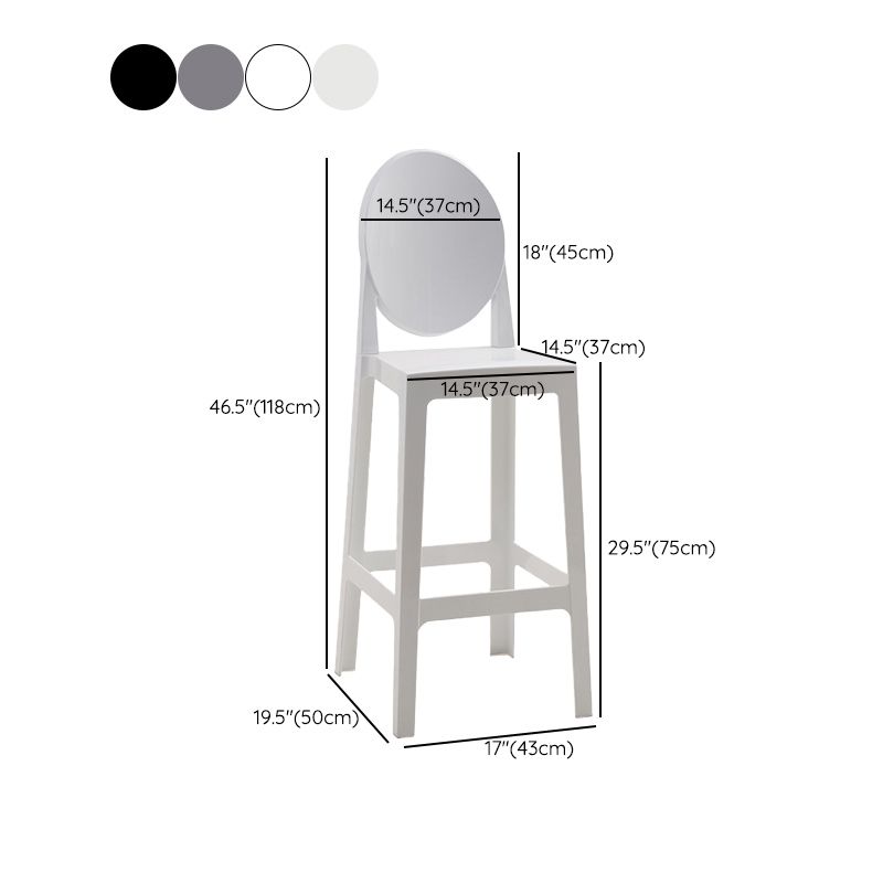 Modern Style Plastic Counter Stool Footrest Furniture in Matte Finish for Indoor Clearhalo 'Bar Furniture' 'Bar Stools' 'bar_stools' 'furn' 'furn_bar_stools' 'Furniture' 'Kitchen & Dining Furniture' 1200x1200_64fa887c-3612-4295-9f94-bec6b9dc9b58