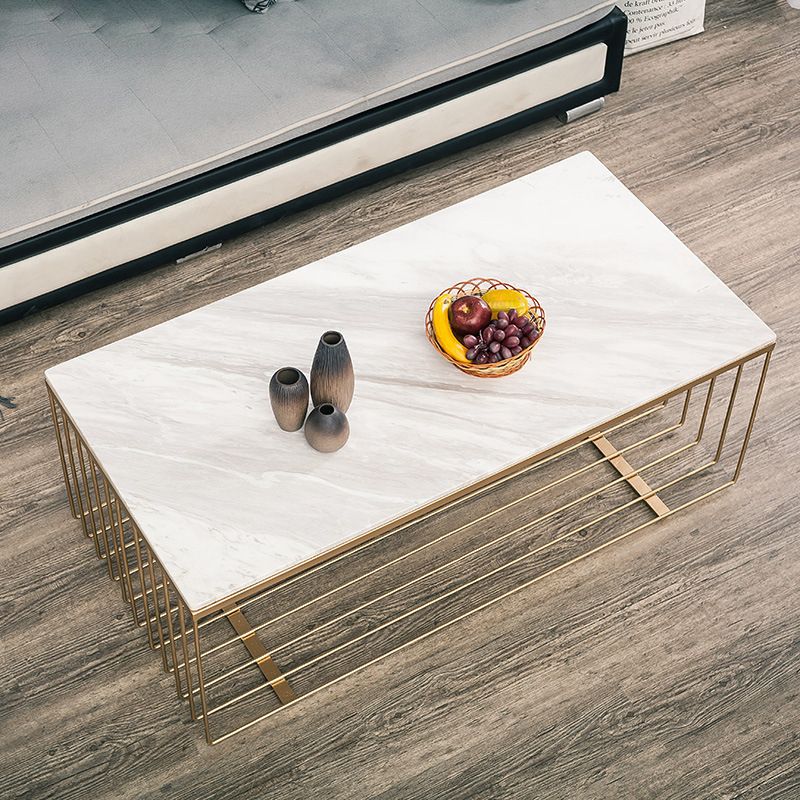 Frame Base Coffee Table Rectangular Gold Metal Cocktail Table Clearhalo 'Coffee & Accent Tables' 'Coffee Tables' 'coffee_tables' 'furn' 'furn_coffee_tables' 'Furniture' 'Living Room Furniture' 1200x1200_64fabf64-eaf2-4b97-8858-6ca90c6488af