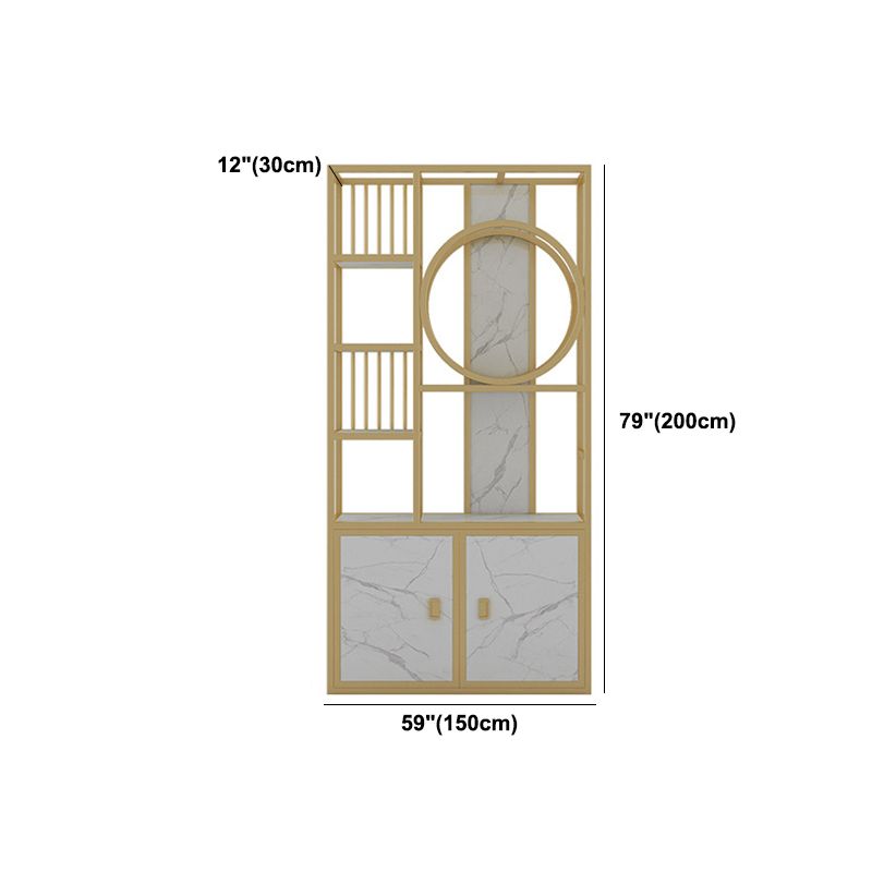 78.74"H Bookcase Glam Style Open Back Bookshelf for Office Home with Cabinets Clearhalo 'Bookcases' 'furn' 'furn_bookcases' 'Furniture' 'furniture_bookcases' 'kitchen' 'kitchen_bookcases' 'Living Room Furniture' 'Office Furniture' 1200x1200_64fb6782-37a7-4e00-adf1-b6e95ca1f6b4