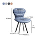 Black Steel Legs Dining Chairs Modern Armless Chair with Faux Leather Upholstered