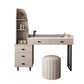 Contemporary Stone Top Vanity 5 Drawers Vanity Set with Stool
