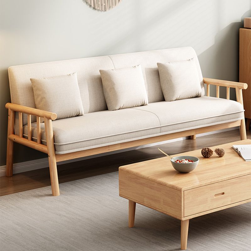 リネンモダンタイトバックソファ24 "w四角いアームソファリビングルーム