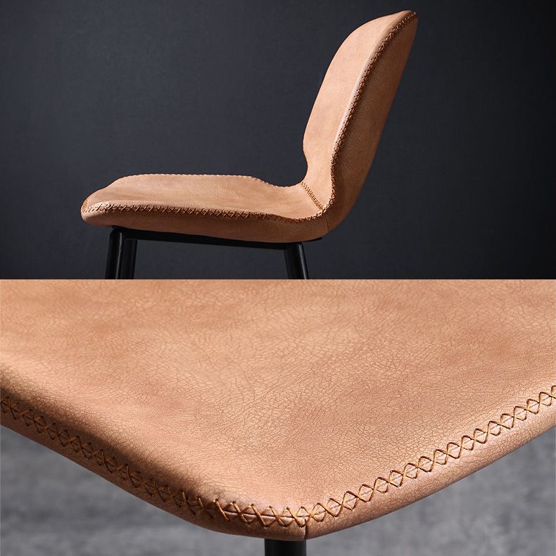 Scandinavian Matte Finish Leather Barstool Footrest Living Room Stool Clearhalo 'Bar Furniture' 'Bar Stools' 'bar_stools' 'furn' 'furn_bar_stools' 'Furniture' 'furniture_bar_stools' 'Kitchen & Dining Furniture' 1200x1200_64fda96a-f1d6-4791-881c-6aa2a7b5ad56