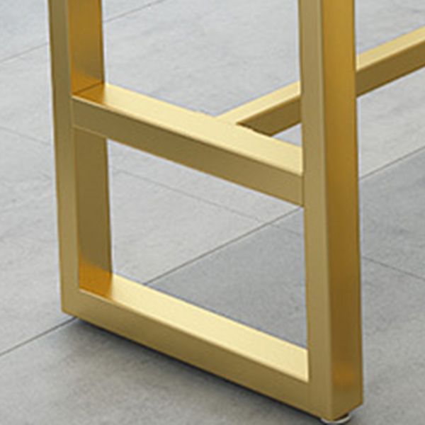 Table de bar rectangulaire en pierre Glam, hauteur de bar, pour l'intérieur