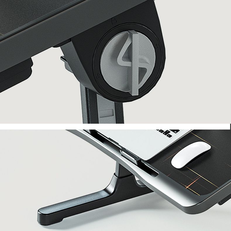 Distanza di scrittura moderna e contemporanea da 15 pollici Destina di scrittura regolabile camera da letto Black scrivania