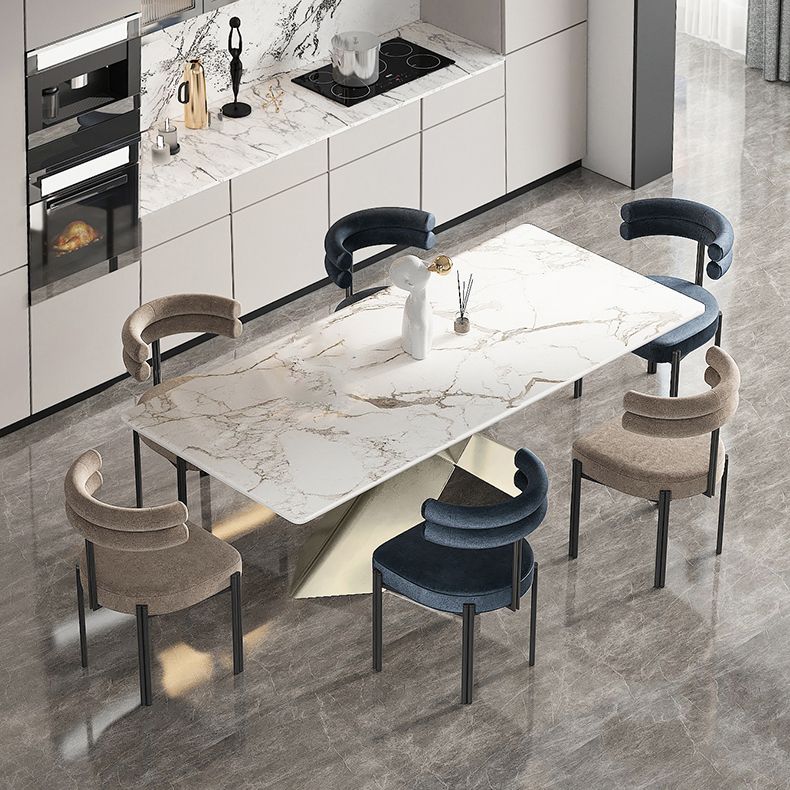 Scandinavische metalen eetkamerstoel open stoel voor eetkamer