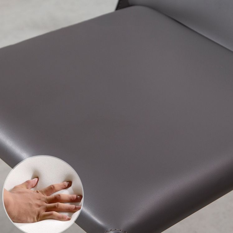 Modern Parsons Side Chair Matte Finish Leather Curved Armless Chair Clearhalo ' kitchen&dining_furn' 'Dining Chairs' 'Dining Tables & Seating' 'dining_chair' 'Furniture' 'furniture_dining_chair' 'Kitchen & Dining Furniture' 'kitchen' 1200x1200_6500676d-f23e-42de-8c39-b1e8cf0f08da